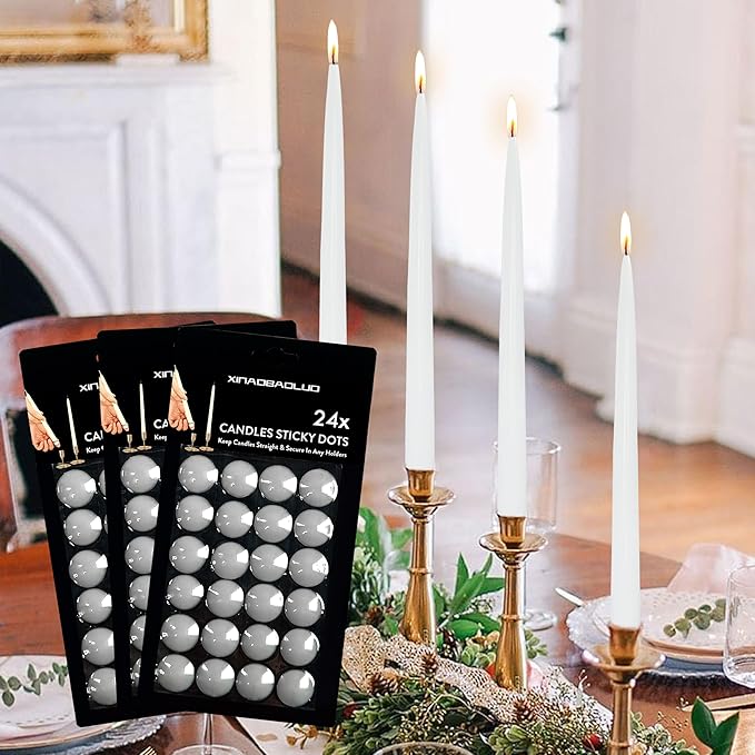 Candle Sticky Dots-White Candle Accessories- 72 Dots