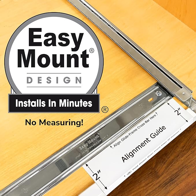 LYNK PROFESSIONAL® Pull Out Spice Rack Organizer for Inside Kitchen Cabinets - 8-3/8 inch Wide - Slide Out Drawer – Chrome Sliding Spice Organization for cabinet - Spice Racks - 2 Tier