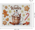 Diamond Painting Kits for Adults - Hello Winter Ice Cream & Gingerbread Snowflakes & Candles Painting DIY 5D Full Drill Diamond Dots Paintings with Diamonds Gem Art And Crafts Home Decor 12"x16"