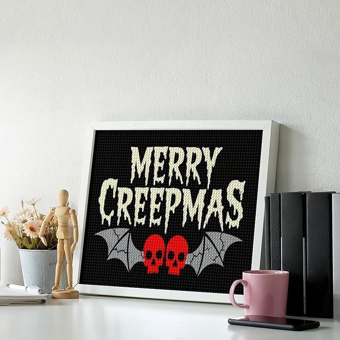 AIVKIEJK Diamond Painting Kits for Adults - Halloween & Christmas Gothic Ghost Christmas Painting DIY 5D Full Drill Diamond Dots Paintings with Diamonds Gem Art and Crafts Home Decor 16"x20"