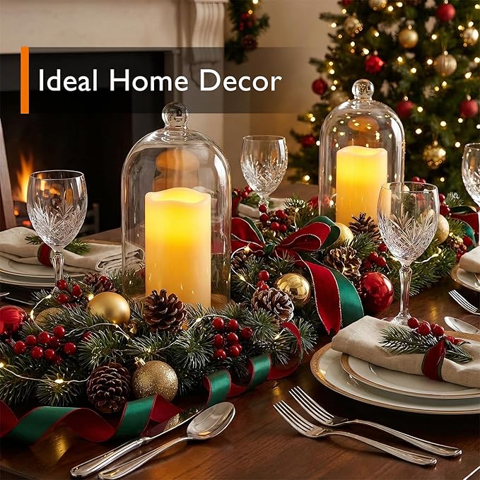 Homemory 3"x6" Flameless Candles, Outdoor Waterproof, Battery Operated LED Pillar Candles with Remote Control and Timer, Plastic, Long Lasting