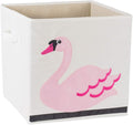 E-Living Store Children's Animal Print Storage Cube & Basket, Swan, 13x13x13