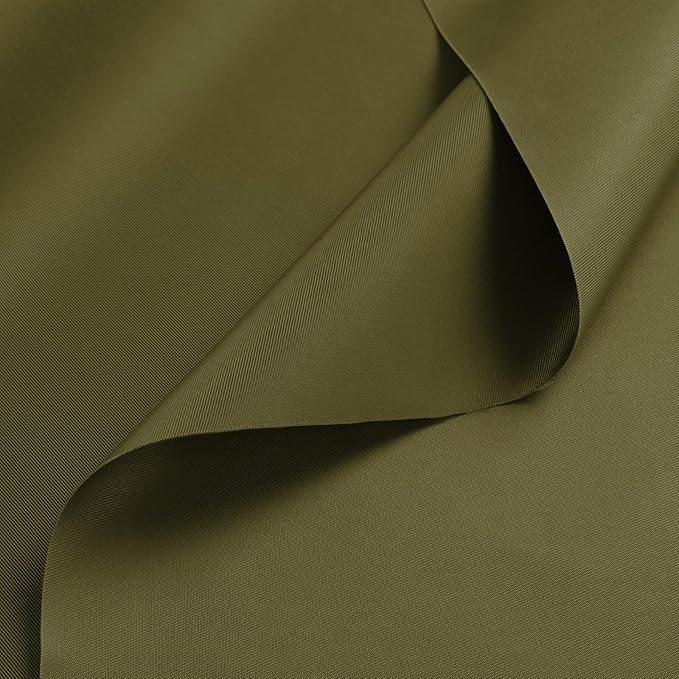 Nylon Fabric, 58" W 420D Waterproof Fabric 15 Yard Ripstop Nylon Material Outdoor Upholstery Twill Sewing Material for Patio Chair, Lining, Cushion, Purse, Tote Bag, Tarp Cover, DIY Project Amy Green