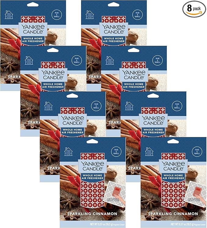 Yankee Candle Sparkling Cinnamon Whole Home Air Freshener (Pack of 8)