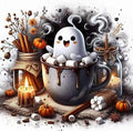 CZYWJMEI 5D Diamond Painting Kits for Adults Beginners,DIY Winter Ghost Diamond Art Kits,Full Round Drill Diamond Dot Gem Art Kits,Home Wall Decor 13.7x13.7nch
