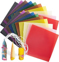 QUYLIXX 20 Pcs Beeswax Candle Making Kit, Natural Beeswax Sheets for Candle Making Rolling Kits (Bright Color, 8 x 8 inch)