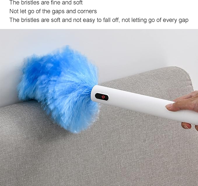 Electric Duster Vacuum Cleaner, Duster Motorized Dust Wand,Electric Duster Cleaning Brush Tools for Window Blinds Furniture