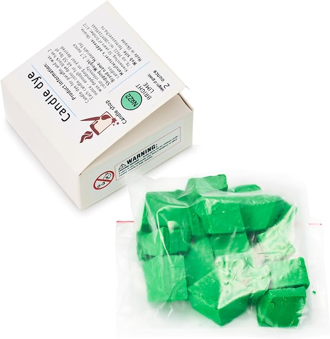 Bright Lime Candle Dye 2oz for Soy Candle Making – Candle Shop Premium Color Dye Blocks for Soy Wax, Beeswax, Paraffin - Candle Wax Dyes