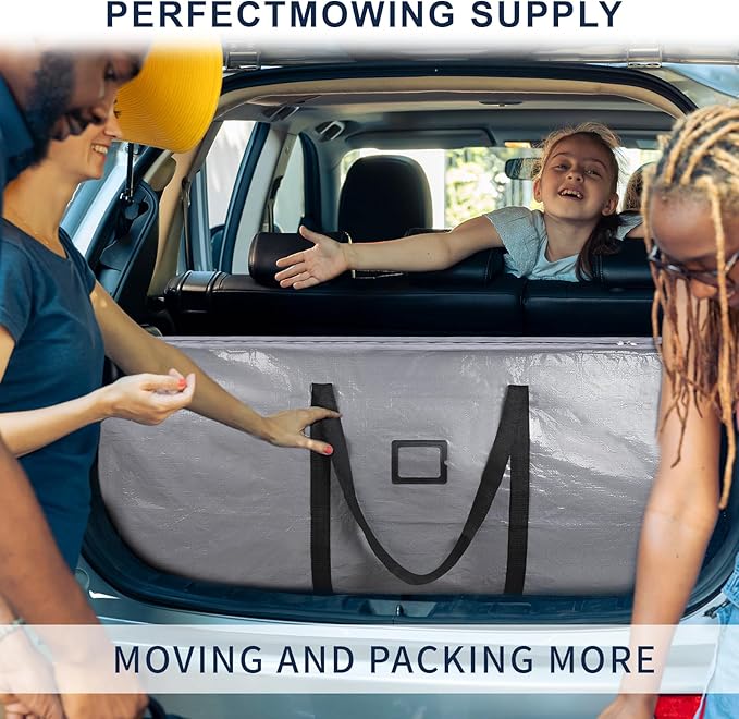 264L Extra Large Storage Bags, Heavy Duty Huge Moving Bags with Zipper and Stronger Handles, Waterproof Material Protects from Dust and Moisture, Big Foldable Duffle Bag for Travel Storage