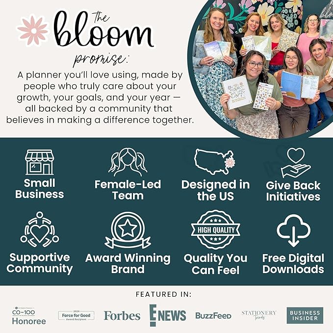 bloom daily planners Inspirational & Motivational Quotes Planner Stickers (8 Sheets / 200+ Stickers) - Hand-Lettered Positive Cute Aesthetic Quotes for Decorating, Planning, Scrapbooking - Cool Tones