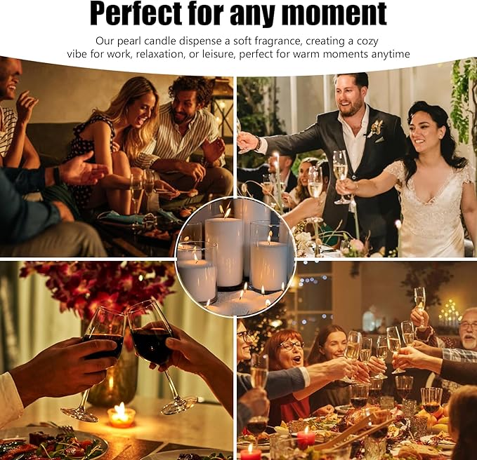 Soft Sandalwood Jasmine Fragrance Pearled Candles with 30 Wicks - MANNYCOM 18oz(1.1lb) Sand Wax up to 110 Hours Burning time Smokeless Luxury Long Lasting Candle Making Kit