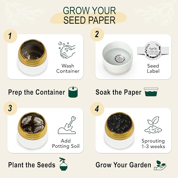 The Growing Candle, Unscented Fragrance Free Candles, 10oz Ceramic Pot, 100% Soy, Clara