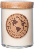 ECO CANDLE CO. Recycled Candle, Bourbon Vanilla, 18 oz. Double Wick - Scents of Bourbon, Vanilla, Tonka Bean, Cedarwood, & Cardamom - 100% Soy Wax, No Lead, Kraft Paper Label & Lid, Hand Poured