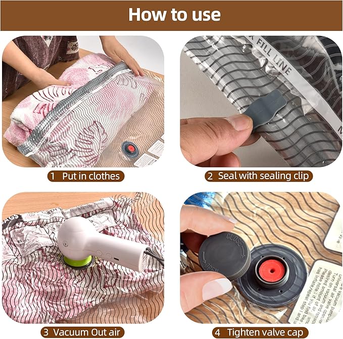 18 Pack Travel Vacuum Bags for Clothing,Compression Seal Packing Cubes for Suitcase Backpack,Vacuum Seal Bags for Clothing,Carry-on Size Space Saver Storage Bags 80% for Travel & Home(No pump)