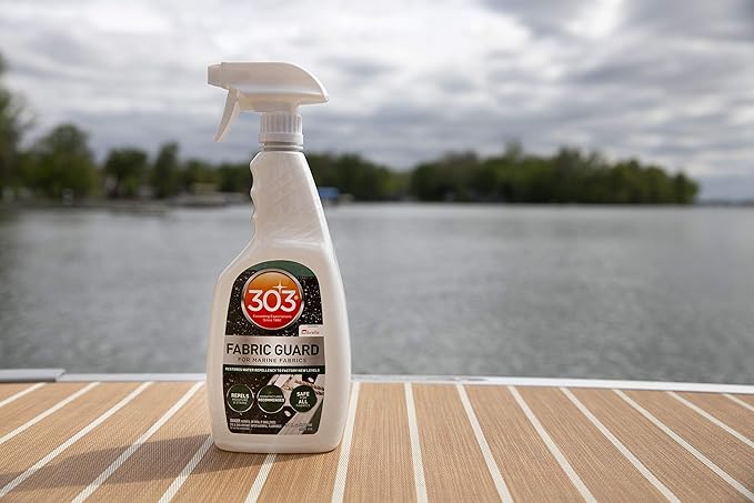 303 Products Marine Fabric Guard – Water Repellent & Stain Shielding Fabric Spray, Safe for All Outdoor Upholstery, Simple & Easy to Use, Protectant Spray for Boats, 32oz (6 Pack)