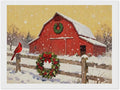 AIVKIEJK Diamond Painting Kits for Adults - Christmas Winter Cardinal, Red Barn Scene Painting DIY 5D Full Drill Diamond Dots Paintings with Diamonds Gem Art and Crafts Home Decor 12"x16"
