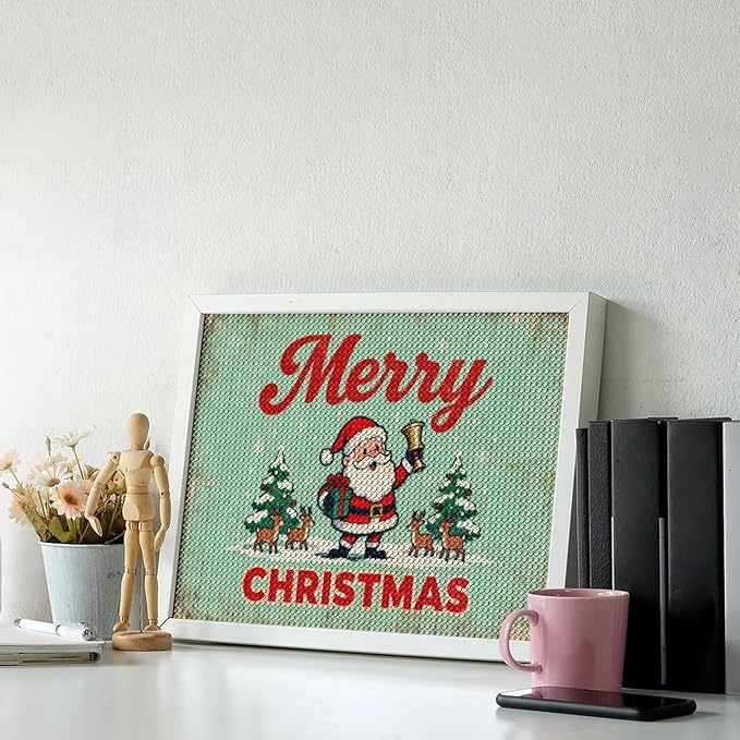AIVKIEJK Diamond Painting Kits for Adults - Christmas Painting DIY 5D Full Drill Diamond Dots Paintings with Diamonds Gem Art and Crafts Home Decor 12"x16"