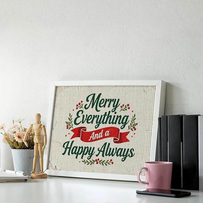 AIVKIEJK Diamond Painting Kits for Adults - Merry Christmas Painting DIY 5D Full Drill Diamond Dots Paintings with Diamonds Gem Art and Crafts Home Decor 12"x16"