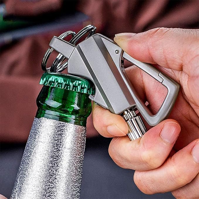 YUSUD 2 Pack Permanent Match Infinity Lighter with Multitool Keychain Bottle Opener, Reusable Waterproof Match Strike Anywhere, Forever Flint Fire Starter for Outdoor Survival, for Men