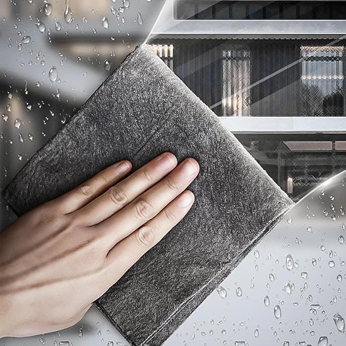 6 Pack Thickened Magic Cleaning Cloths, 30x30cm Reusable Microfiber Cleaning Rags, Lint-Free Streak-Free Cloth for Windows, Glass, Mirrors, Kitchen, Car