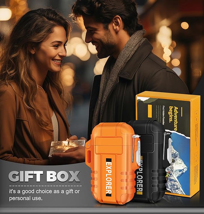 Lafagiet 2 Pack of Torch Lighter, Single & Dual Jet Flame, Windproof, Waterproof, Butane Gas Refillable Lighters Multipack for Candle, Camping, Outdoor Adventure (NO Gas)