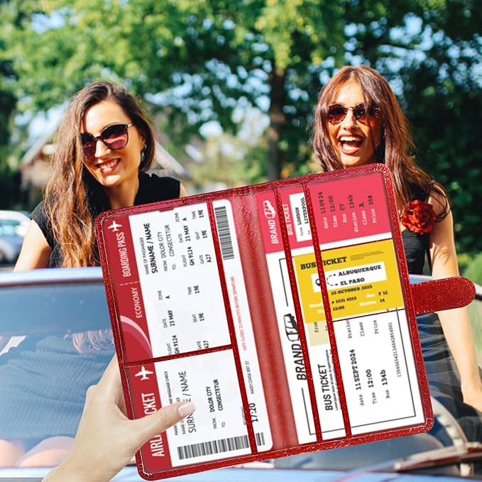 Car Registration and Insurance Card Holder - Leather Vehicle Glove Box Automobile Documents Paperwork Wallet Case Organizer for ID, Driver's License, Key Contact Information Cards