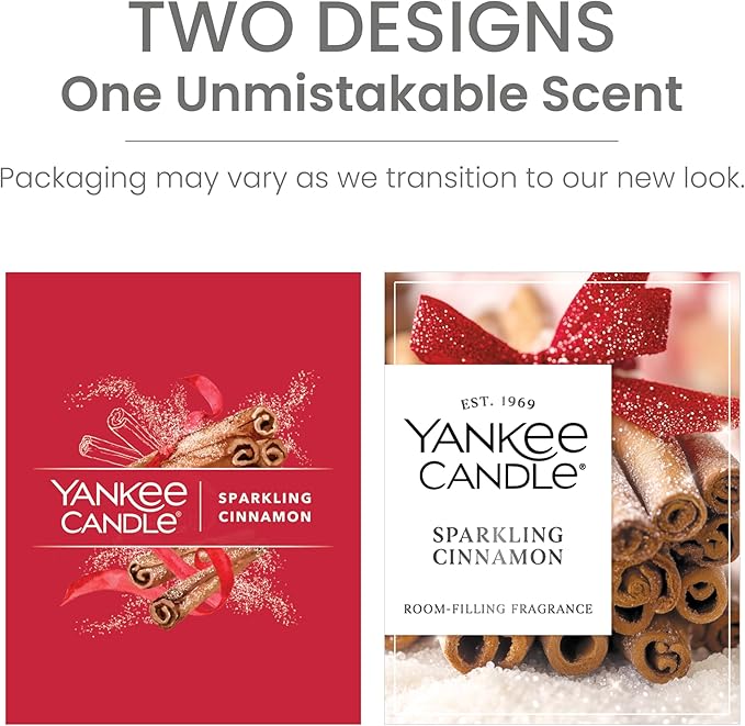 Yankee Candle Large Tumbler Scented Candle with up to 80 Hour Burn Time, Premium Plant Wax Blend for Consistent Burn, 20 oz Tumbler Candle with Room Filling Fragrance, Sparkling Cinnamon