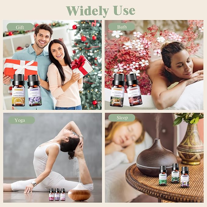 42 Pcs Essential Oil Set for Diffuser 10ml Each Fragrance Oil for Candle Making, Soap Making, Aromatherapy, Humidifiers (Classic)