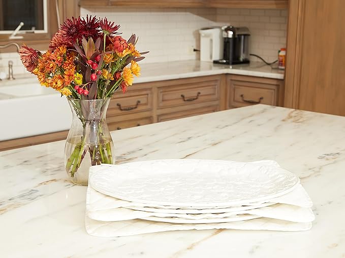 Covermates Keepsakes Quilted Dish Dividers – Set of Padded Plate Protectors for China & Dinnerware Storage, Scratch Protection, Machine Washable, Cream