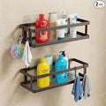 PUSDON Metal Wall Hanging Basket 2 Packs DIY Suitable for Multiple Scenes - Middle Bronze Guardrail