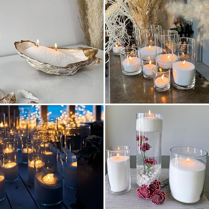 Wfmolcand 10 lb Natural Pearl Wax Sand DIY Set with 100 Wicks, Reusable, Continuous Burning, Unscented Candle Powder, Designed for Handmade Candles, Wedding Celebrations and Party Decorations