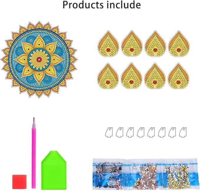 5D DIY Diamond Art Painting PVC Flower Candle Holders Tealight/Tea Light/Votive Candle Holder, for Table Centerpiece Home Décor Party Wedding Dinning-Flower-9