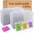Thickened Wax Melt Molds Containers Clamshells Packaging for Wax Melts,Wax Tart Packaging for Enterprises or Households,Wax Seal Mold,Scentsy Wax Melts,Soy Wax,Wax Melt Warmer (110pcs)