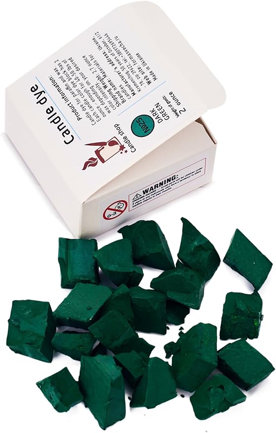 Dark Green Candle Dye 2oz for Soy Candle Making – Candle Shop Premium Color Dye Blocks for Soy Wax, Beeswax, Paraffin - Candle Wax Dyes