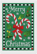 AIVKIEJK Diamond Painting Kits for Adults - Festive Merry Christmas Red Bow, Candy Cane & Bell Painting DIY 5D Full Drill Diamond Dots Paintings with Diamonds Gem Art and Crafts Home Decor 8"x12"