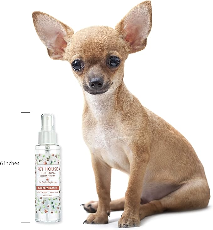One Fur All Room Spray for Pet Odor, 4 OZ Concentrated Pet Friendly Air Freshener, Fresh Citrus Pack of 2