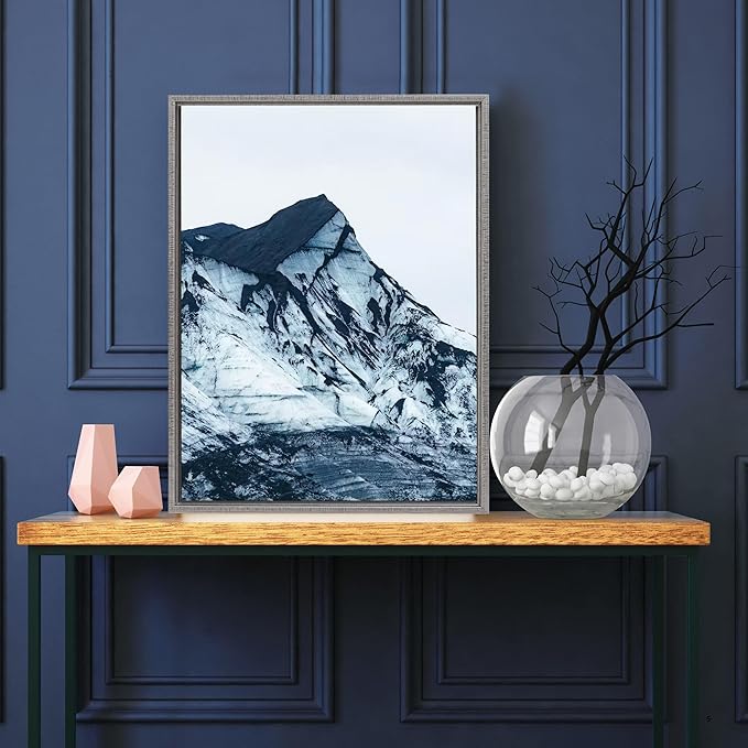 PIXY CANVAS Floater Frame 24x48 for 1-1/2 (1.5) inch Deep Canvas Paintings/Canvas Prints/Wood Canvas Panels/Wall Art/Wall Decor/Home Decor/Artwork (Black Stripe, 24 x 48 inch, Landscape)