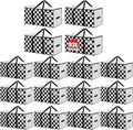 Extra Large Moving Bags Heavy Duty Storage Bags with Zipper Handles, BETU 16 Pack Clothes Storage Totes Bins Packing Moving Boxes, Moving Supplies for College Dorm Essentials, Space Saving,White Plaid