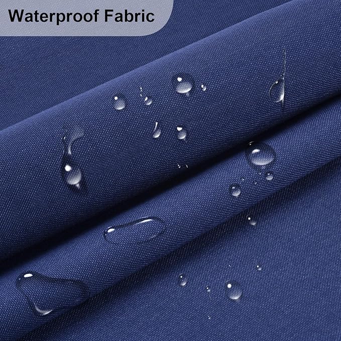 Waterproof Canvas Fabric - 58" Wide 1000D Upholstery Polyester Material - Durable Indoor Outdoor Water Resistant Fabric for Furniture Cover Cushion Home Awning Tent (Navy Blue, 1 Yard)