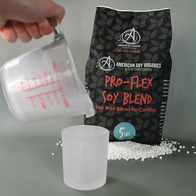 American Soy Organics Pro-Flex Soy Blend - Soy Wax Beads for Candle Making - Candle Making Supplies - Beeswax-Free Candle Wax Blend for Container Candles, Tealights and Wax Melts, 10 lbs