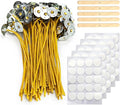 15cm Hemp Candle Wicks 100Pcs, Hemp Braided Wick for Handamde Candle Making, Pre-Waxed with Beeswax
