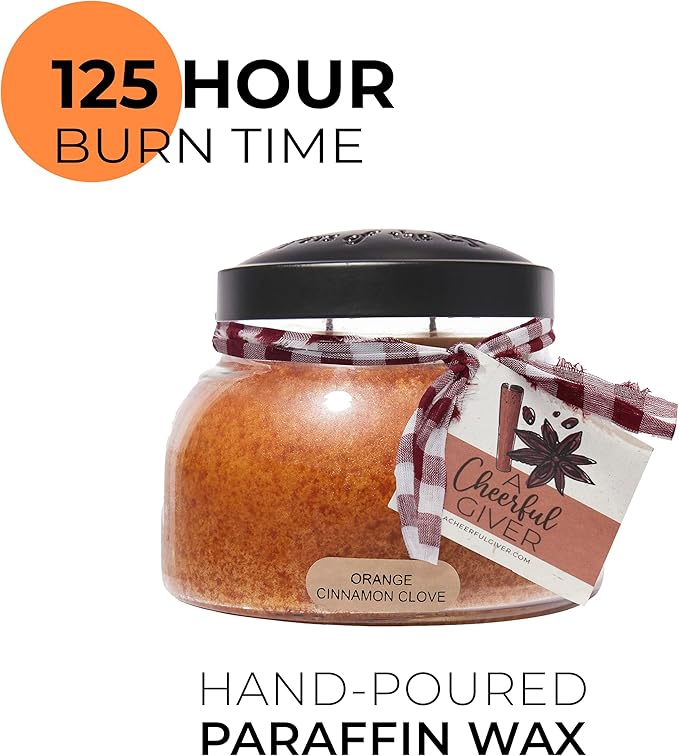 A Cheerful Giver - JM97 Orange Cinnamon Clove 22 oz. Mama Jar Candle, 22oz