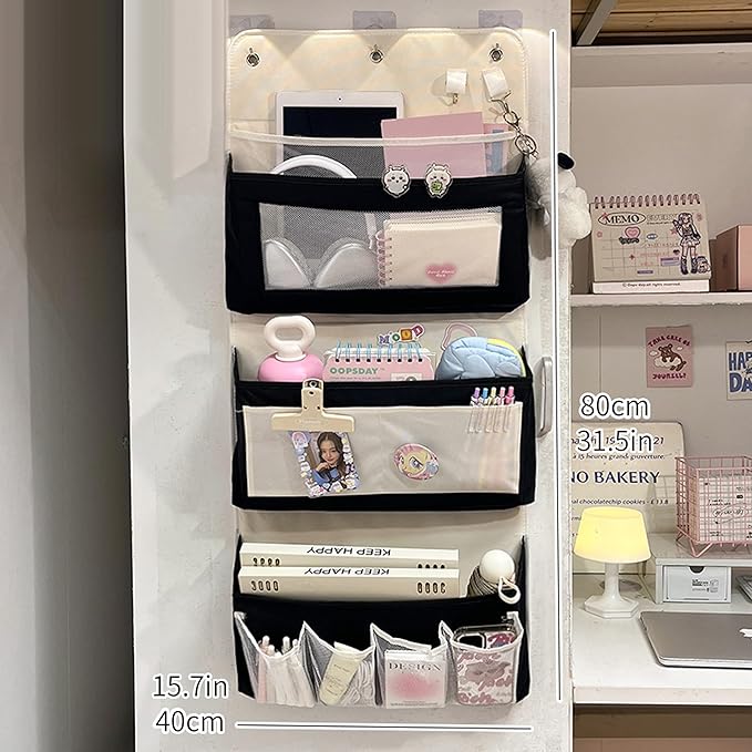 Hanging Organizer Storage Bag Foldable, Space-Saving Closet Organizer Hunging with Multiple Pockets, for Accessories, Sturdy, Durable, and Easy to Hang, Perfect for Bedrooms Dorms or Travel