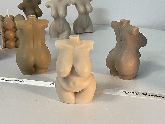 Human Body Silicone Resin Mold for Candles, Chocolate, Soap - Sexy Woman Curvy Figure 3D Moulds, Naked Fat Females Clay Mould for Resin Pendant Plaster Carving