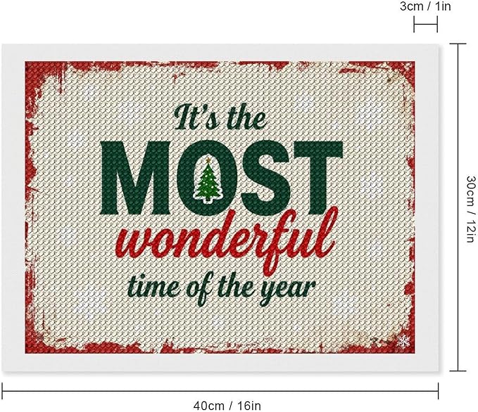 Diamond Painting Kits for Adults - Quote & Christmas Tree Humorous Most Wonderful Time of The Year Painting DIY 5D Full Drill Diamond Dots Paintings with Diamonds Gem Art And Crafts Home Decor 12"x16"