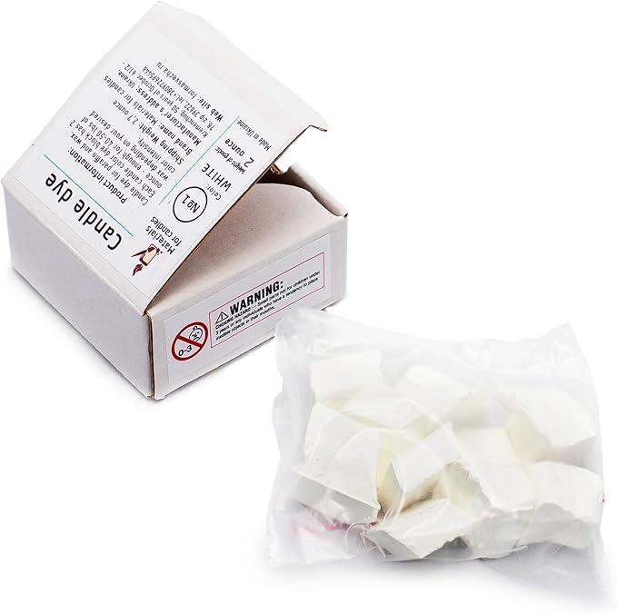 White Candle Dye 2oz for Soy Candle Making – Candle Shop Premium Color Dye Blocks for Soy Wax, Beeswax, Paraffin - Candle Wax Dyes