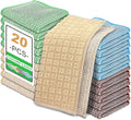 20 pcs Multipurpose Wire Dishwashing Rags, Upgraded 2-Layer Non-Scratch Metal Wire Dish Cloths for Wet/Dry Use, Reusable for Kitchen & Cookware, Sinks Utensils Stovetops, Multicolor, 7.87"x7.87"