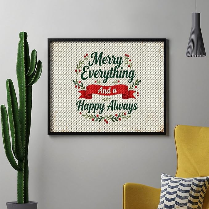AIVKIEJK Diamond Painting Kits for Adults - Merry Christmas Painting DIY 5D Full Drill Diamond Dots Paintings with Diamonds Gem Art and Crafts Home Decor 16"x20"
