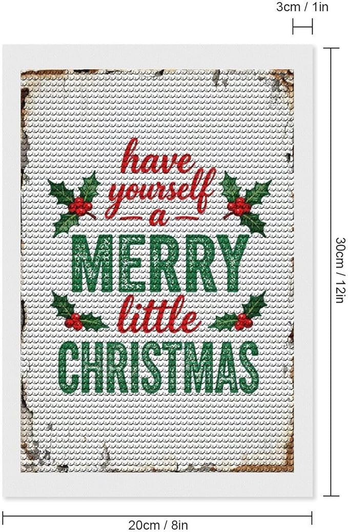AIVKIEJK Diamond Painting Kits for Adults - Merry Christmas Santa Painting DIY 5D Full Drill Diamond Dots Paintings with Diamonds Gem Art and Crafts Home Decor 8"x12"