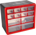 Stalwart - 75-ST6067 Storage Drawers-12 Compartment Organizer Desktop or Wall Mount Container- 4 Large and 8 Small Bins for Hardware, Beads, Jewelry, and More by